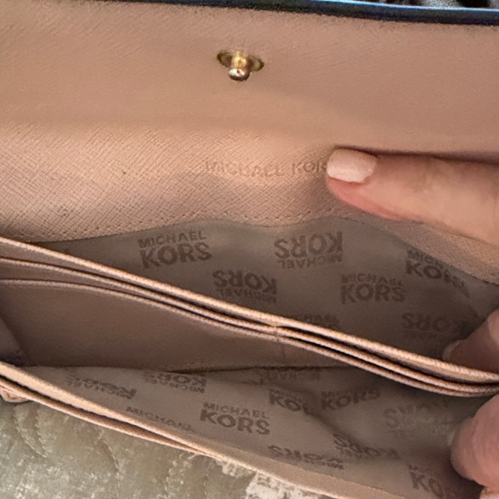 Michael Kors Blush Wallet with Gold Accents - Picture 4 of 6